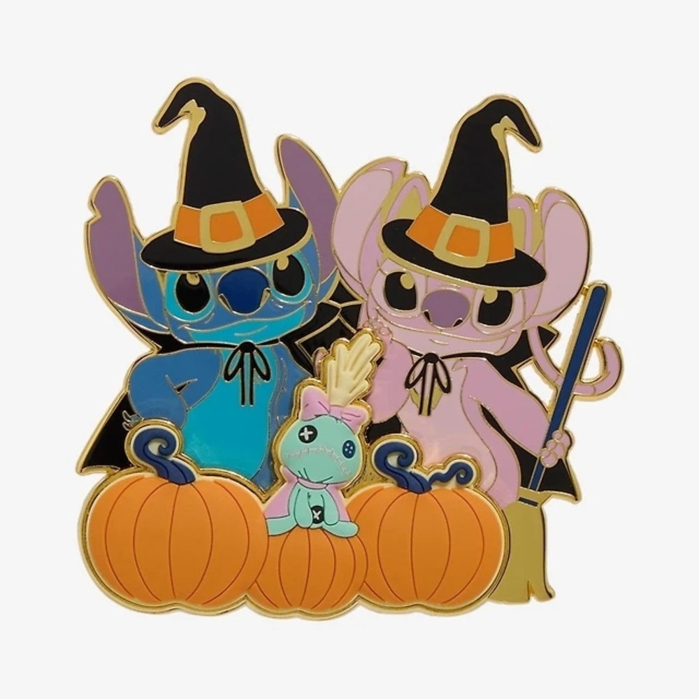 Loungefly Halloween Stitch and Angel Enamel Pin LE 1000